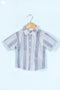 Cambric Cotton Boys Shirt In Block Print